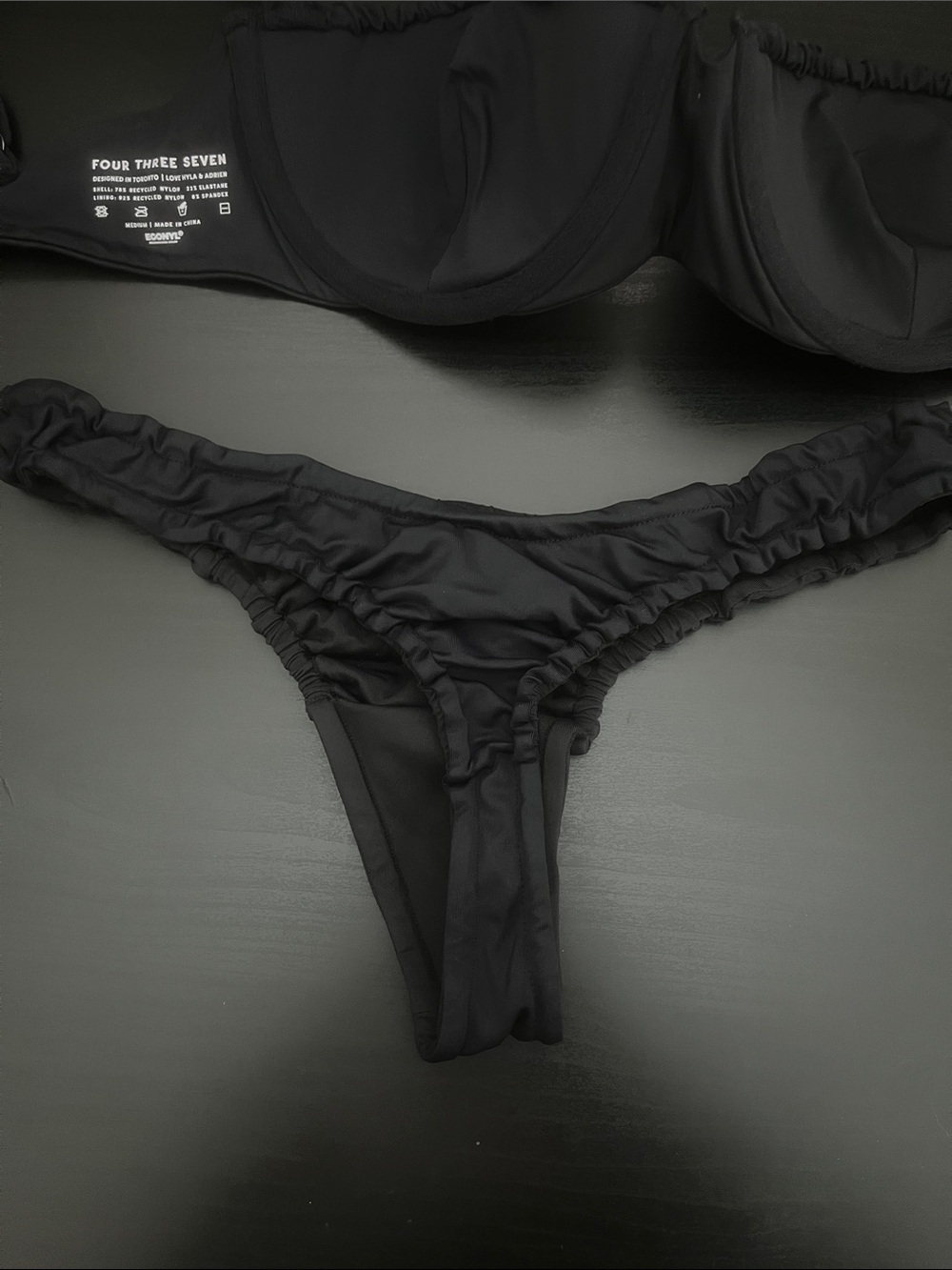 Black Ruffled Bikini Set - Picture 5 of 5